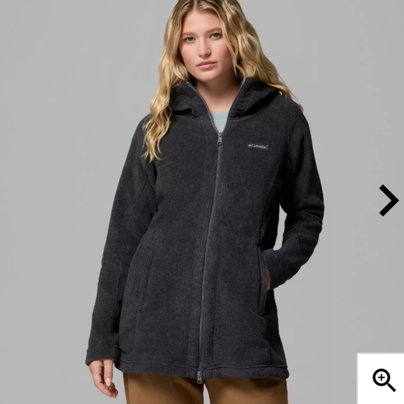 Columbia Benton Springs II Charcoal Gray Fleece Long Zip-Up Hoodie Jacket 2X - Picture 8 of 9